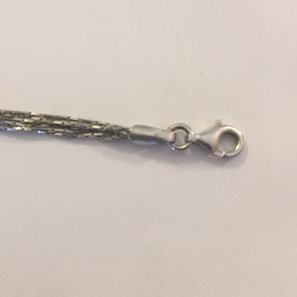 Sterling Silver & Pink Crystal Torsade Bracelet - Picture 5 of 6